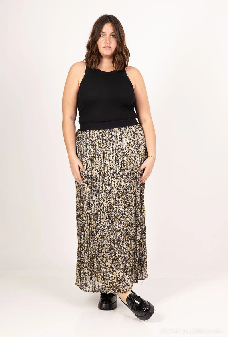 Grossiste Lilie Plus - jupes longue avec imprime taille plus lxl xlxxl
