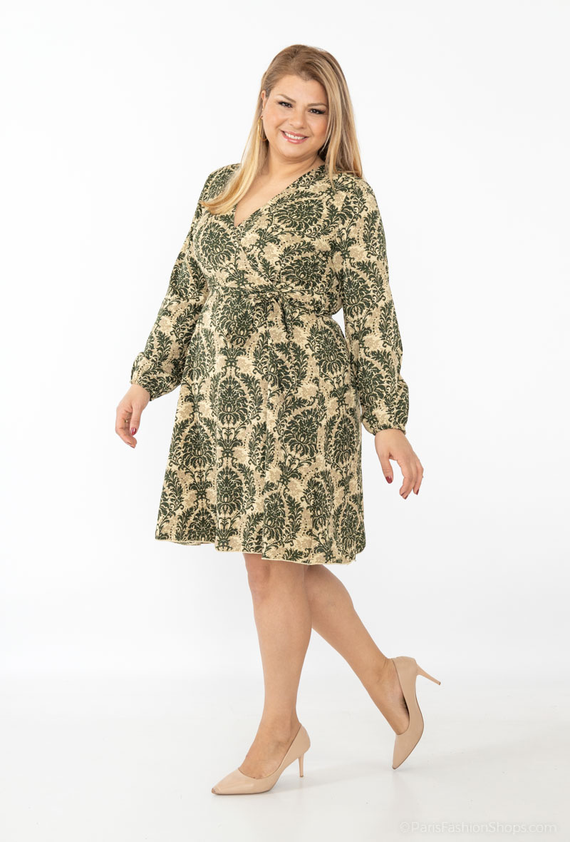 Mayorista Lilie Plus - Vestido corto estampado talla grande