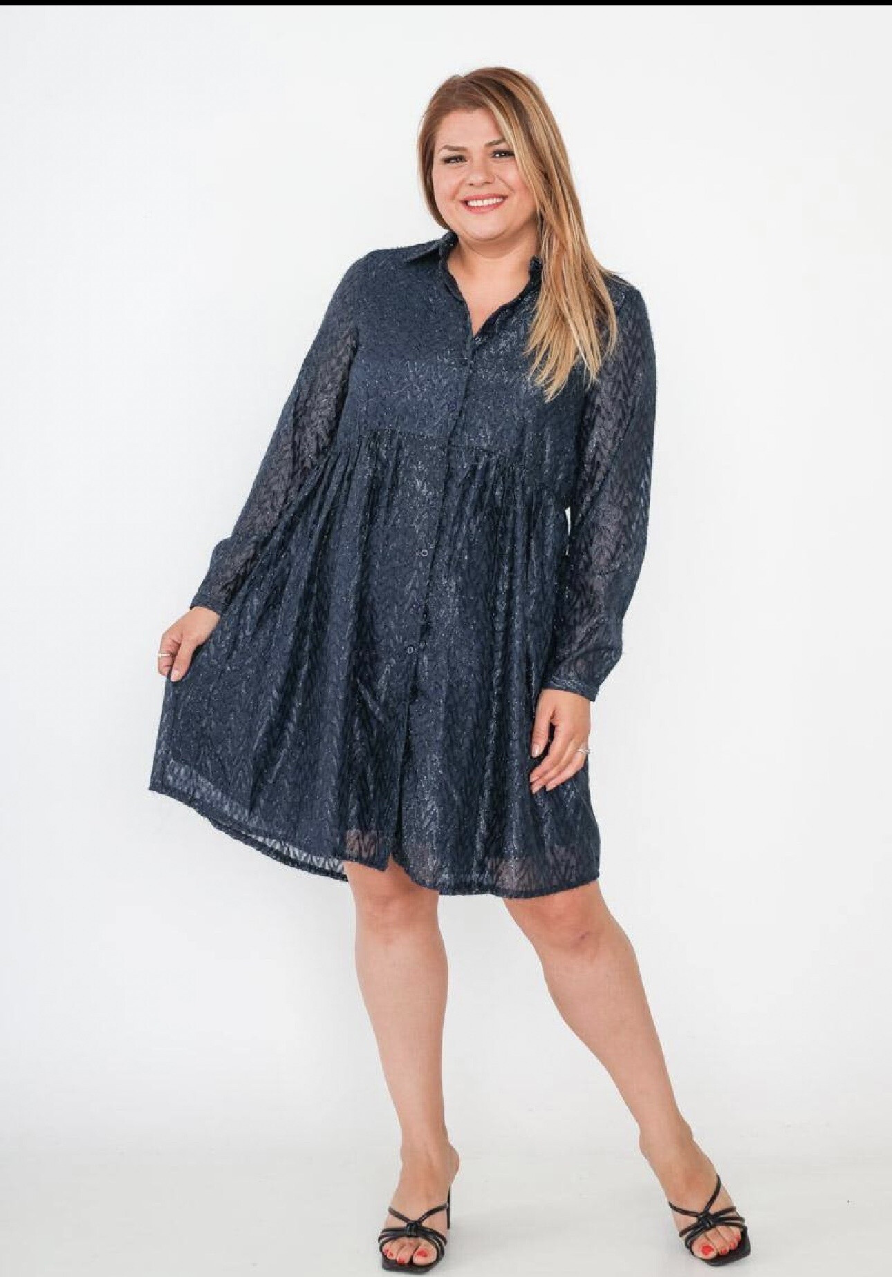 Grossista Lilie Plus - Abito corto con stampa oversize