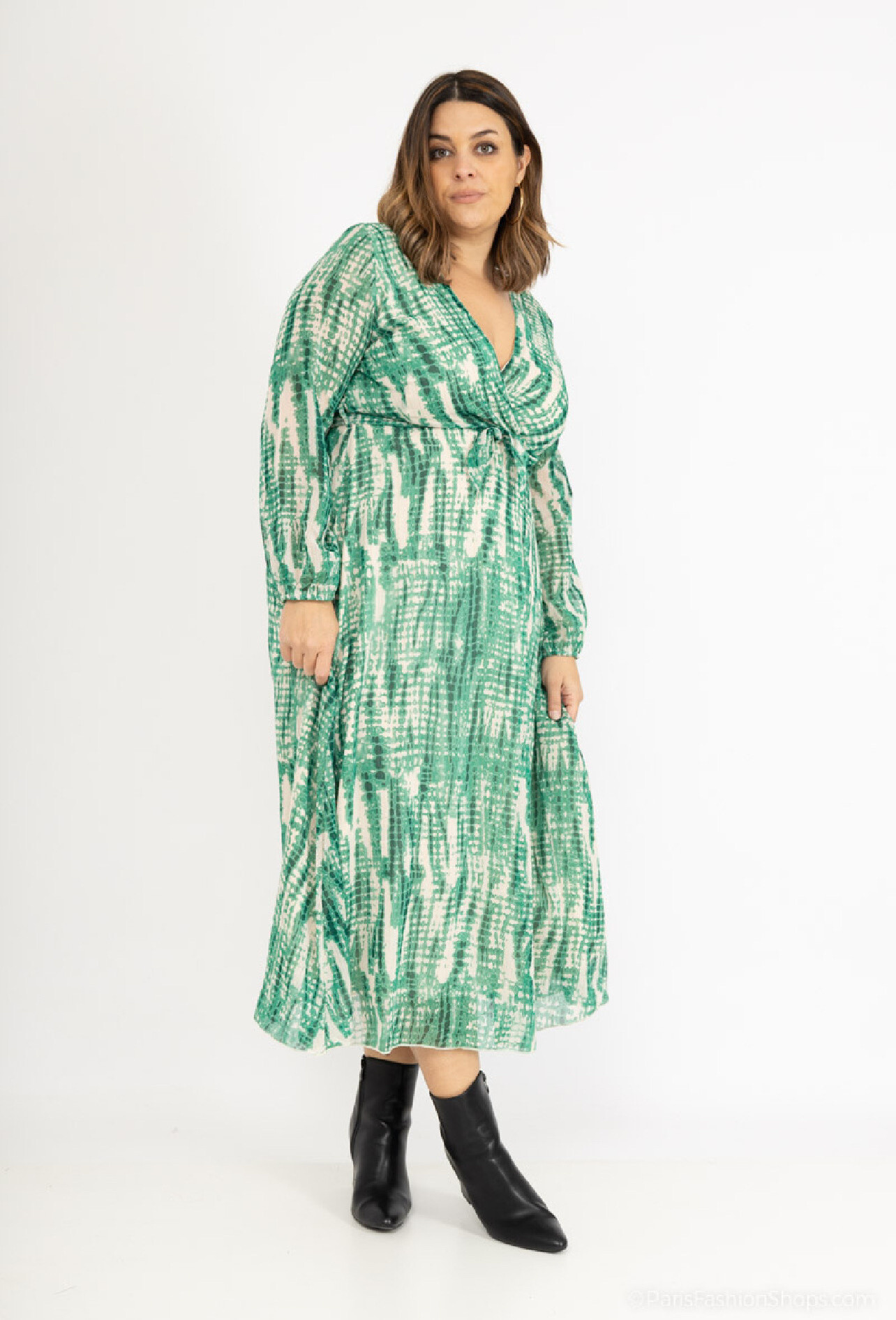 Wholesaler Lilie Plus - Plus size printed maxi dress