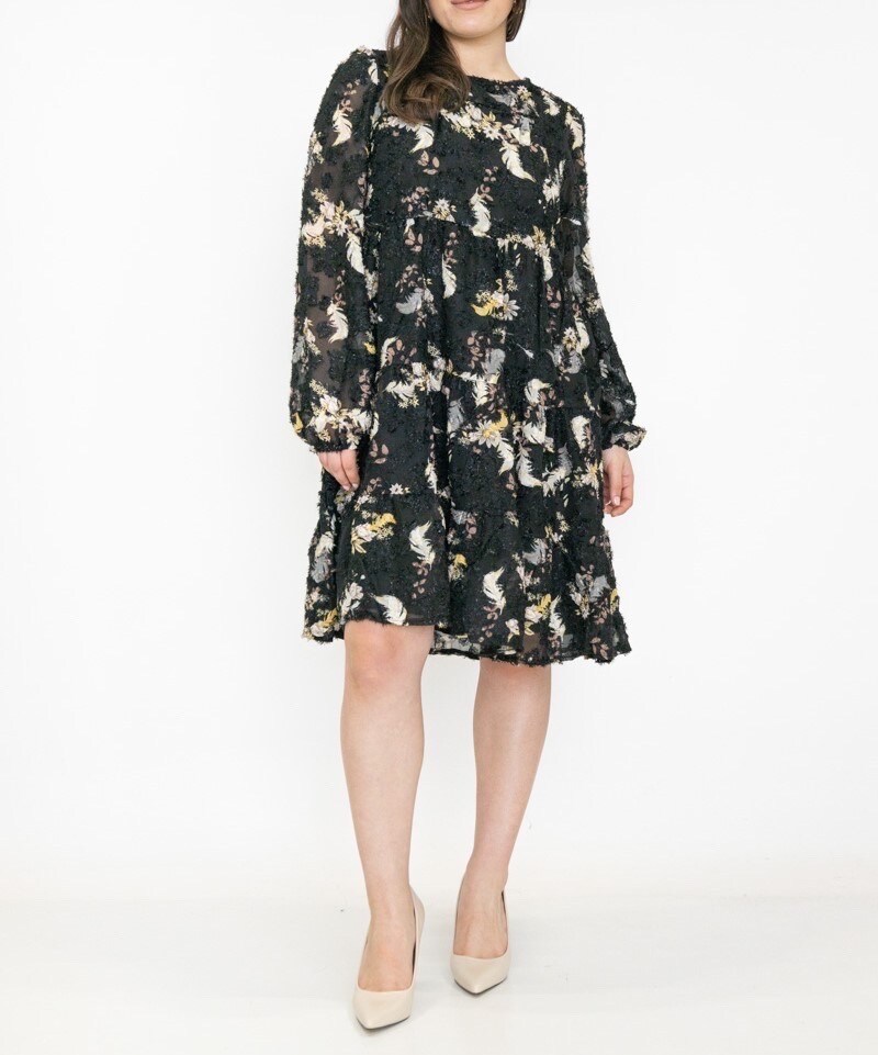 Grossiste Lilie Plus - robe courte avec imprime taille plus lxl xlxxl