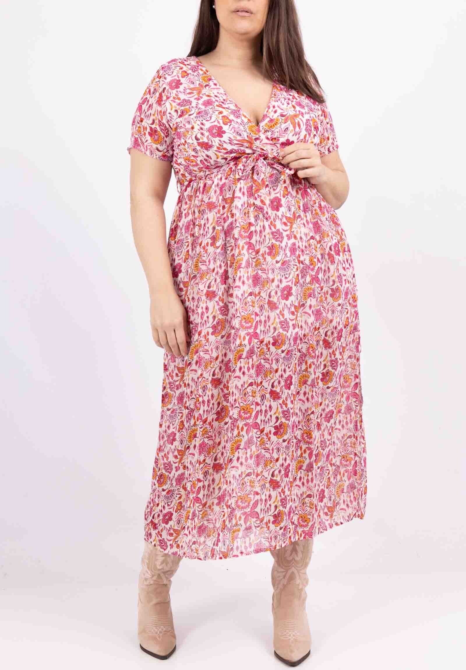 Wholesaler Lilie Plus - Long dress with print plus size LXL XLXXL