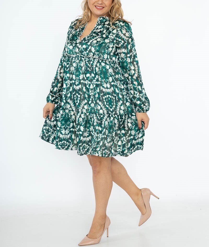 Wholesaler Lilie Plus - short dress with print plus size LXL XLXXL