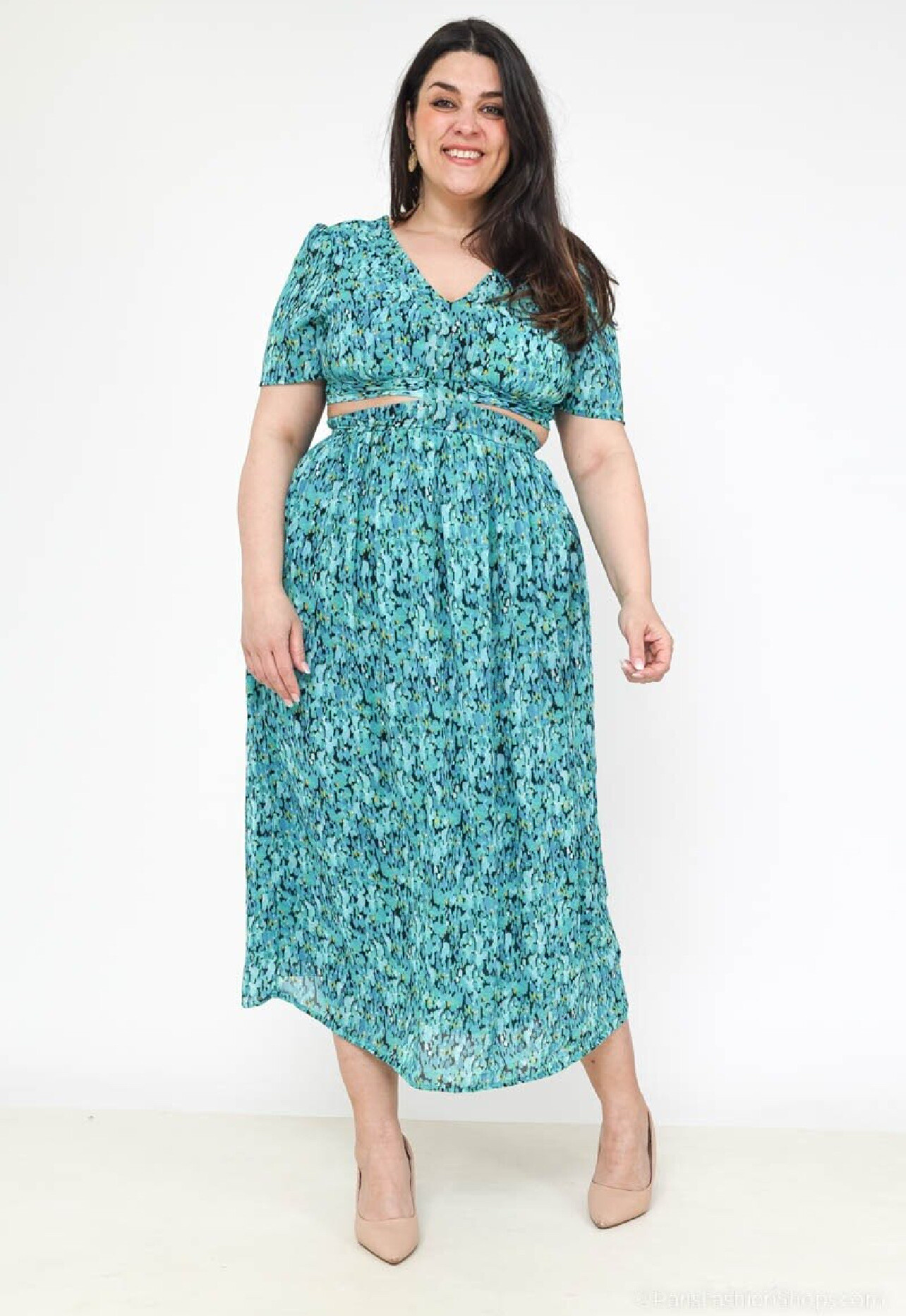 Wholesaler Lilie Plus - Robe longue à imprimé