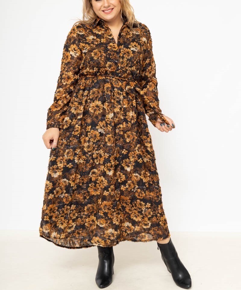 Wholesaler Lilie Plus - long dress with print plus size lxl xlxxl