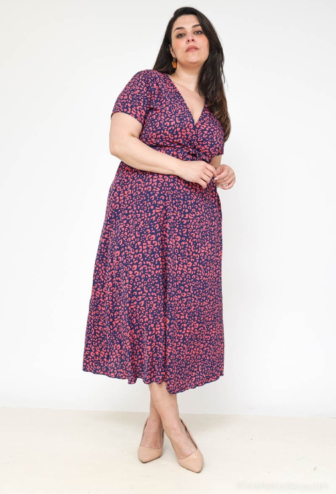 Wholesaler Lilie Plus - Robe longue à imprimé grande taille