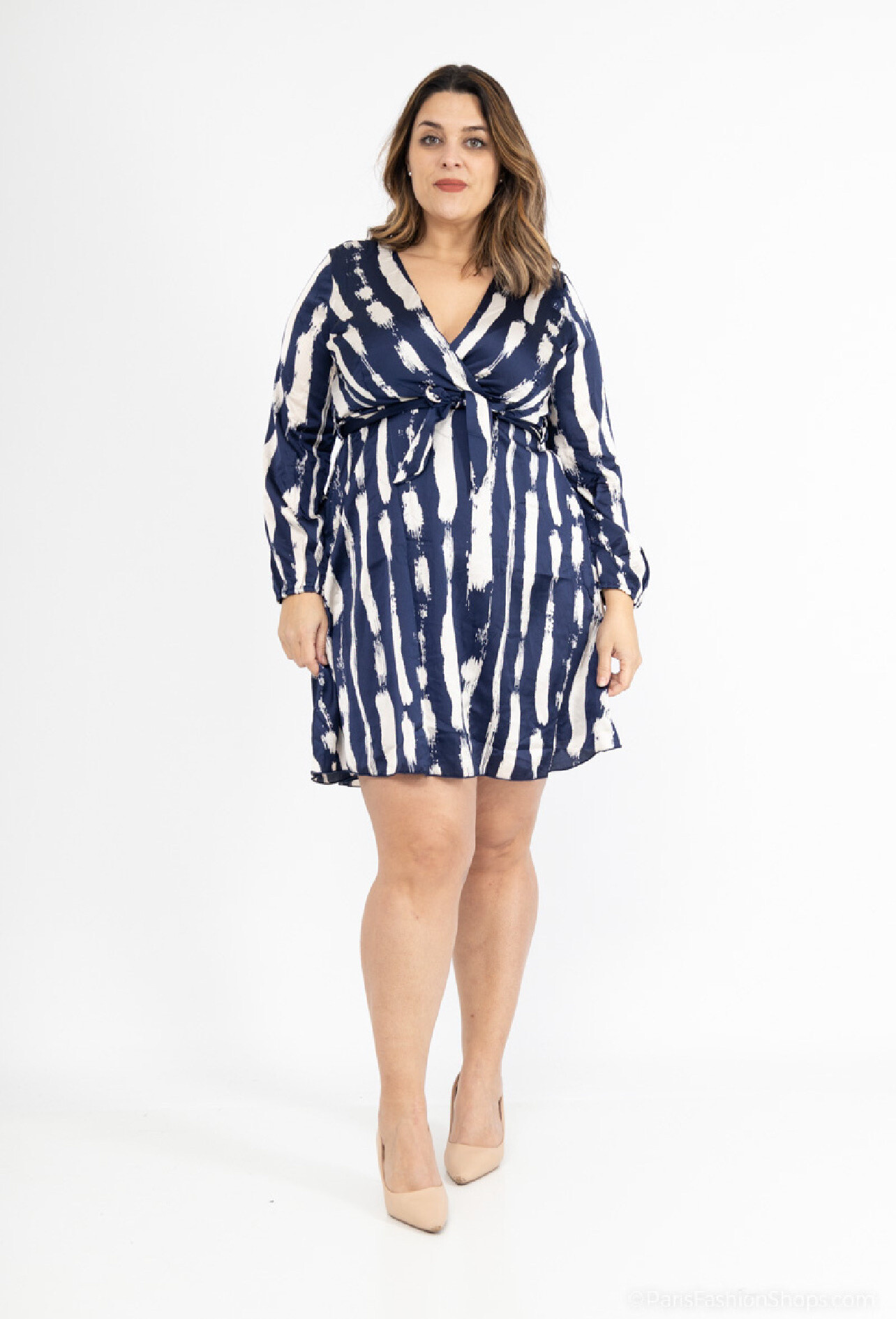 Wholesaler Lilie Plus - Plus Size Printed Short Dress