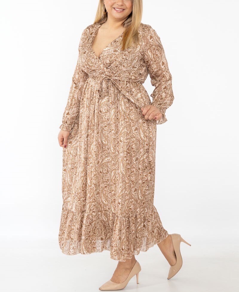 Wholesaler Lilie Plus - Long dress with print plus size LXL XLXXL