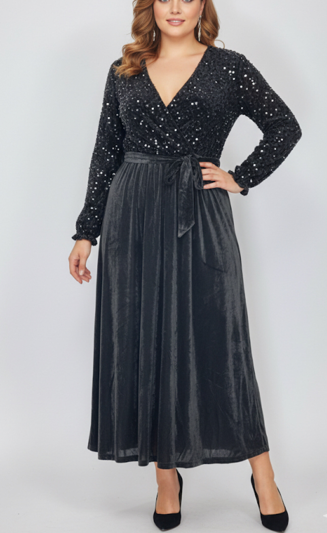 Wholesaler Lilie Plus - Plus size sequin maxi dresses