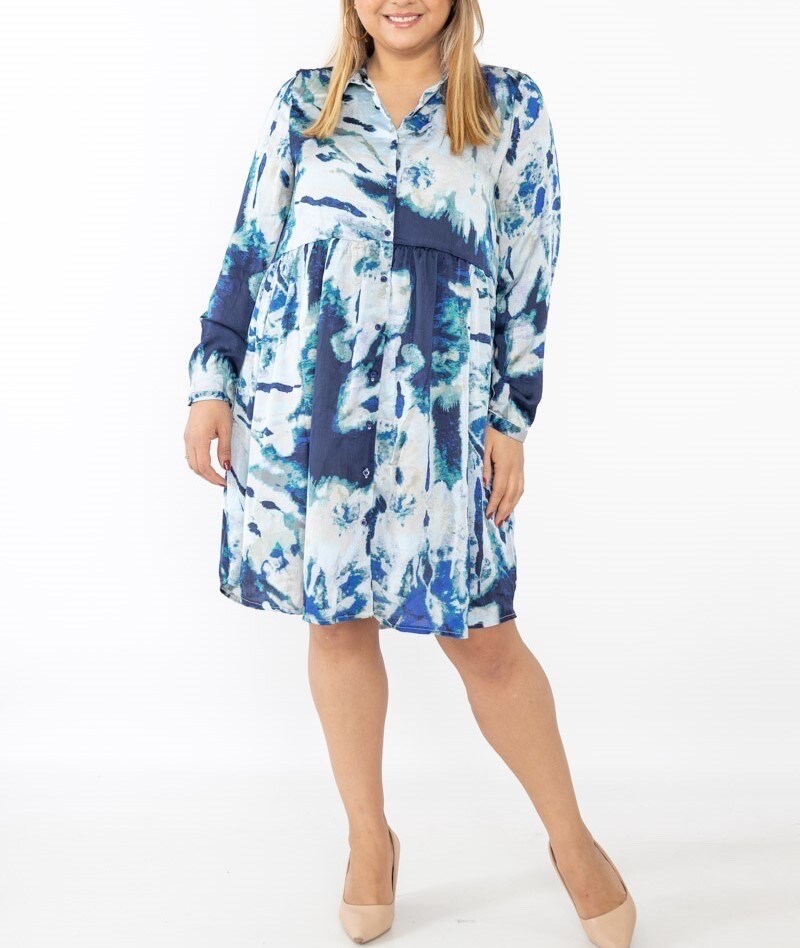 Grossiste Lilie Plus - robe courte avec imprime taille plus lxl xlxxl