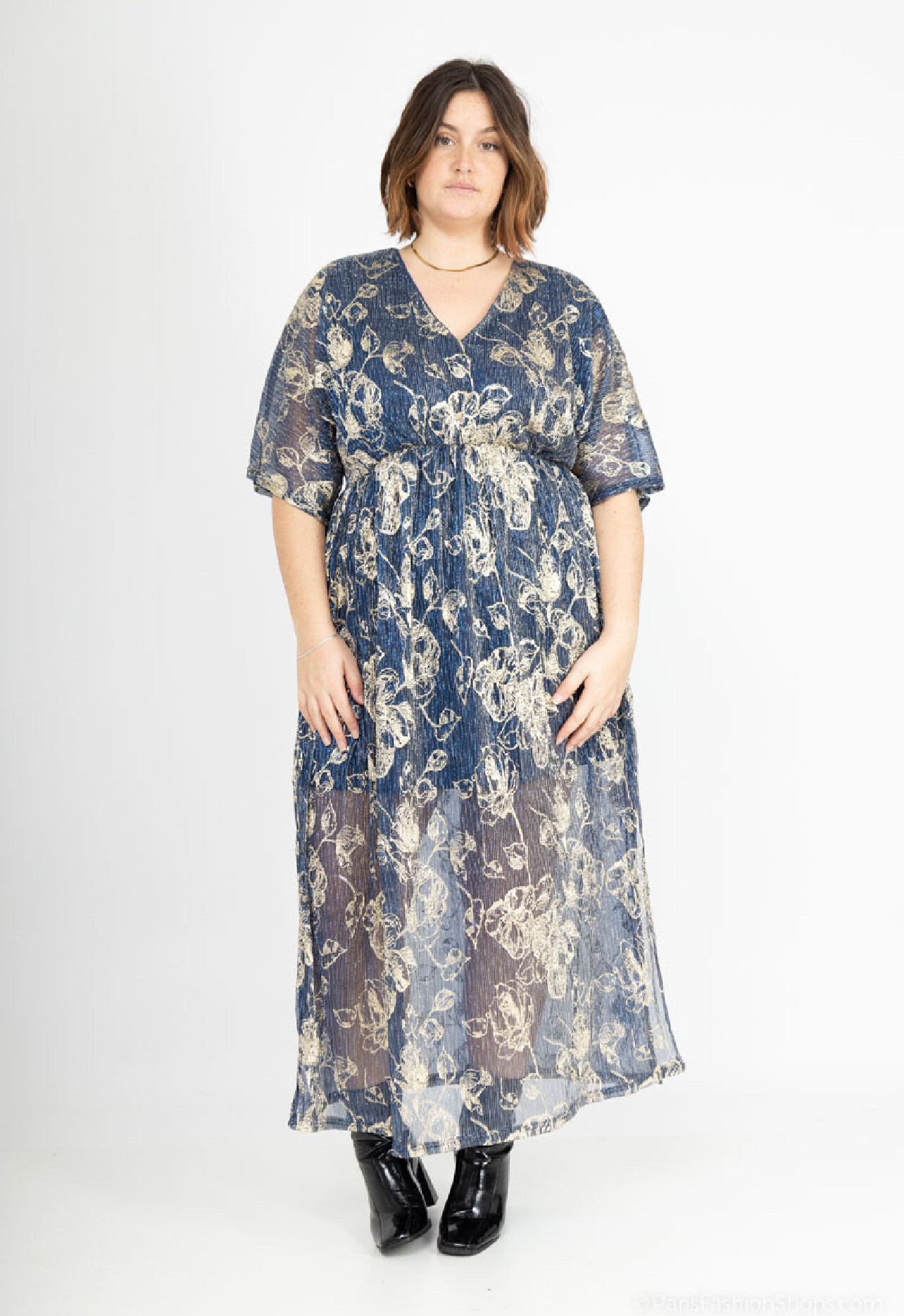 Wholesaler Lilie Plus - Plus size printed maxi dress