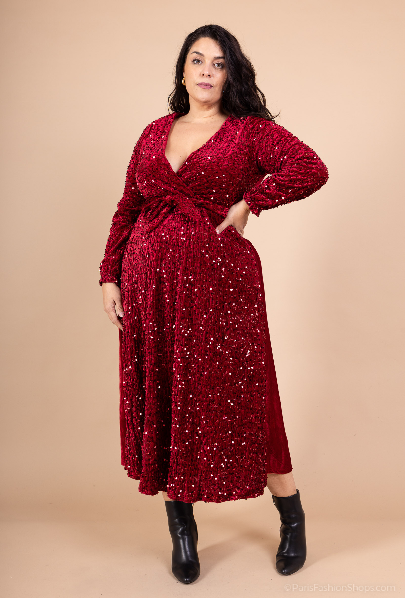 Wholesaler Lilie Plus - Plus size sequin maxi dresses