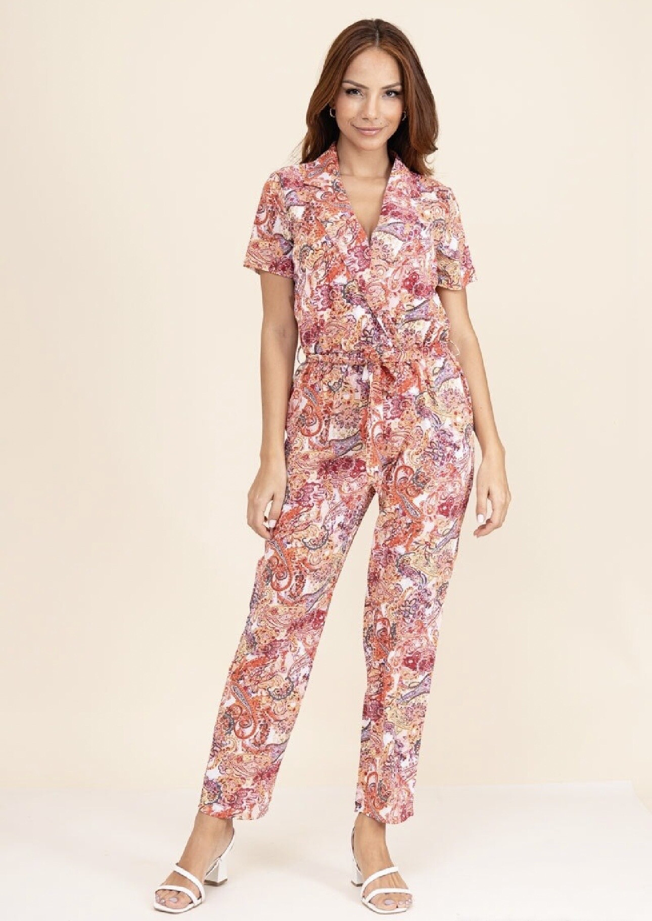 Großhändler Lilie Rose - Langer Overall mit Muster