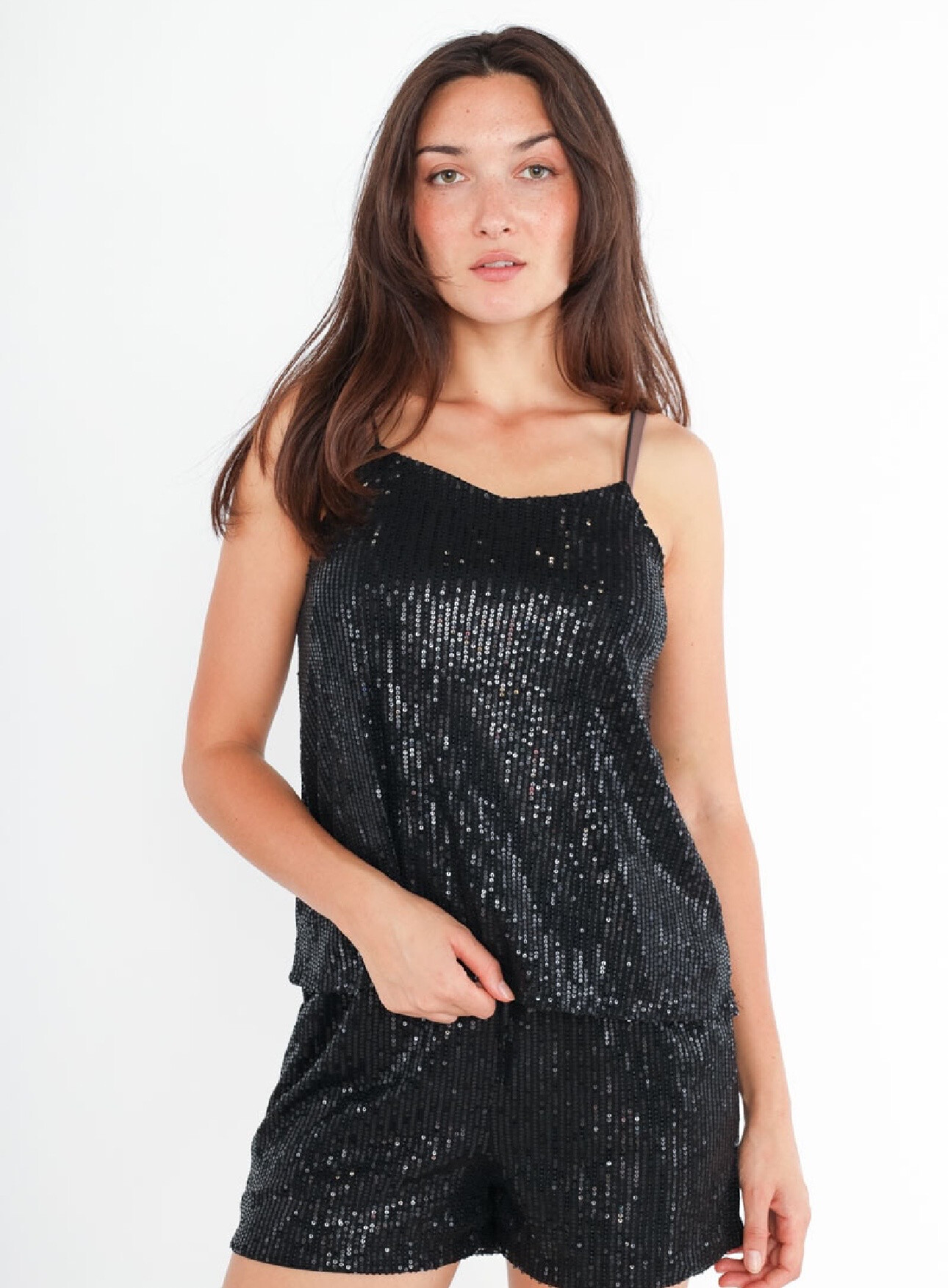 Grossiste Lilie Rose - Débardeur en sequins