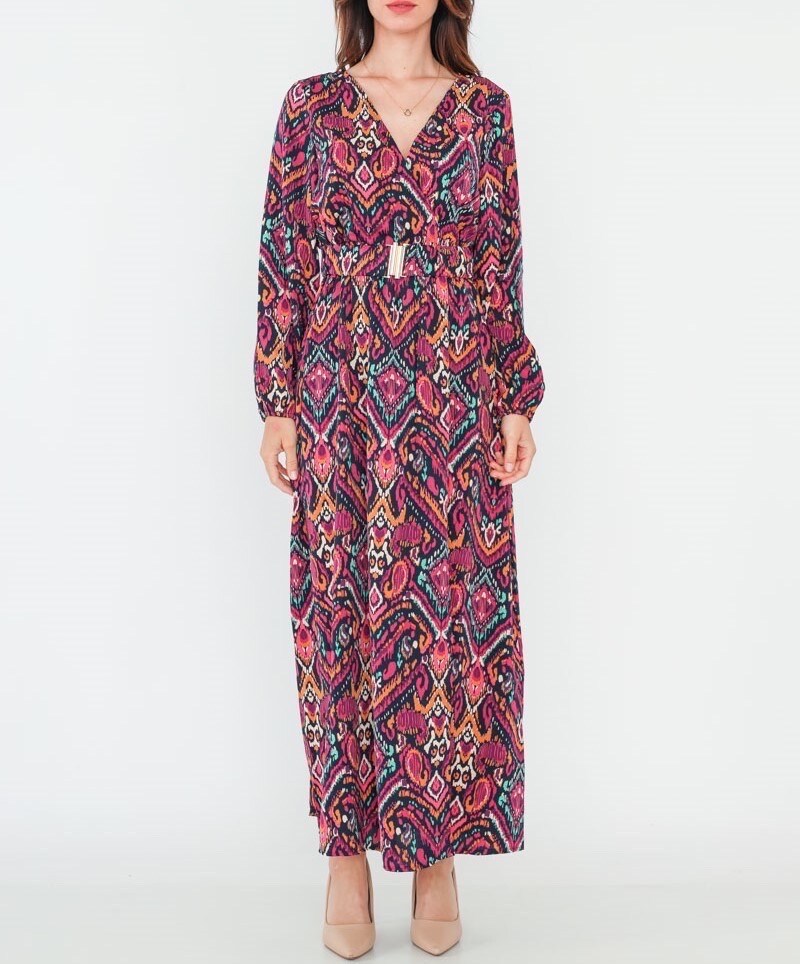 Grossiste Lilie Rose - Robe longue avec imprime