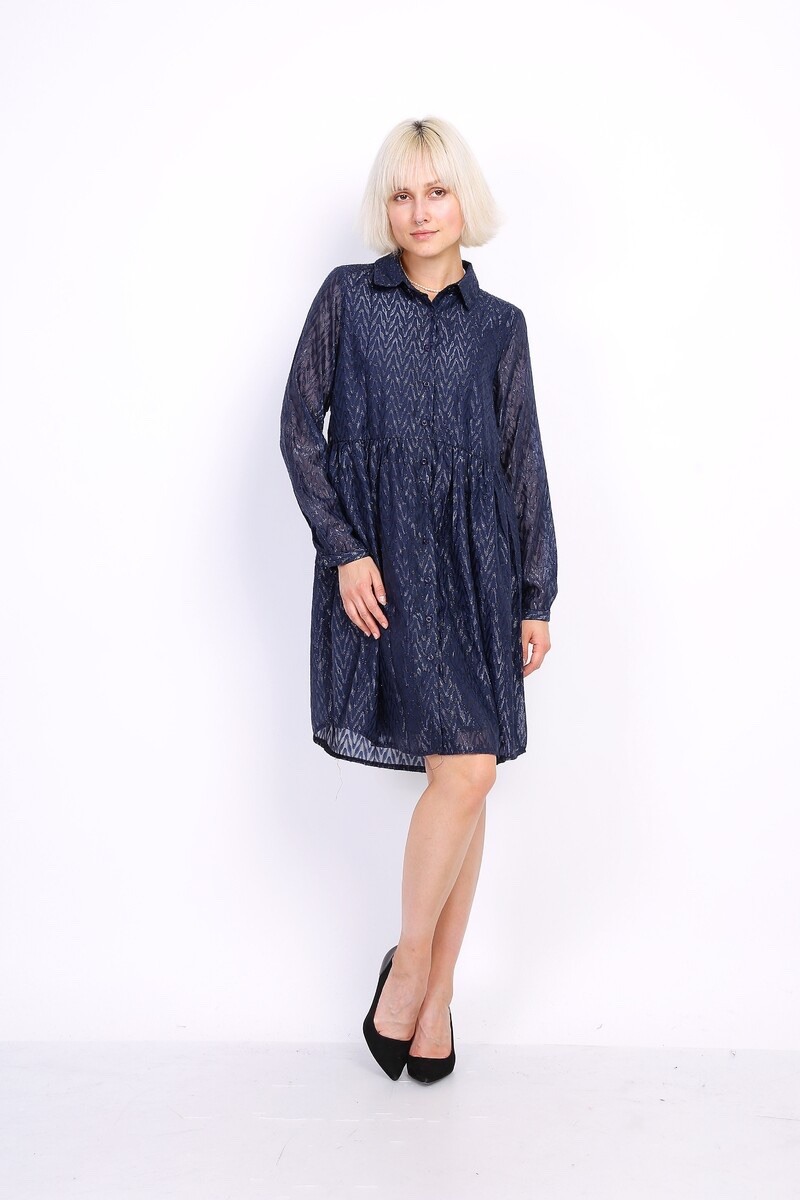 Wholesaler Lilie Rose - Short shirt dress with textured fabric