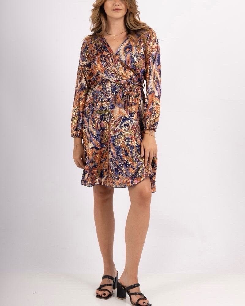 Grossiste Lilie Rose - Robe courte avec imprime