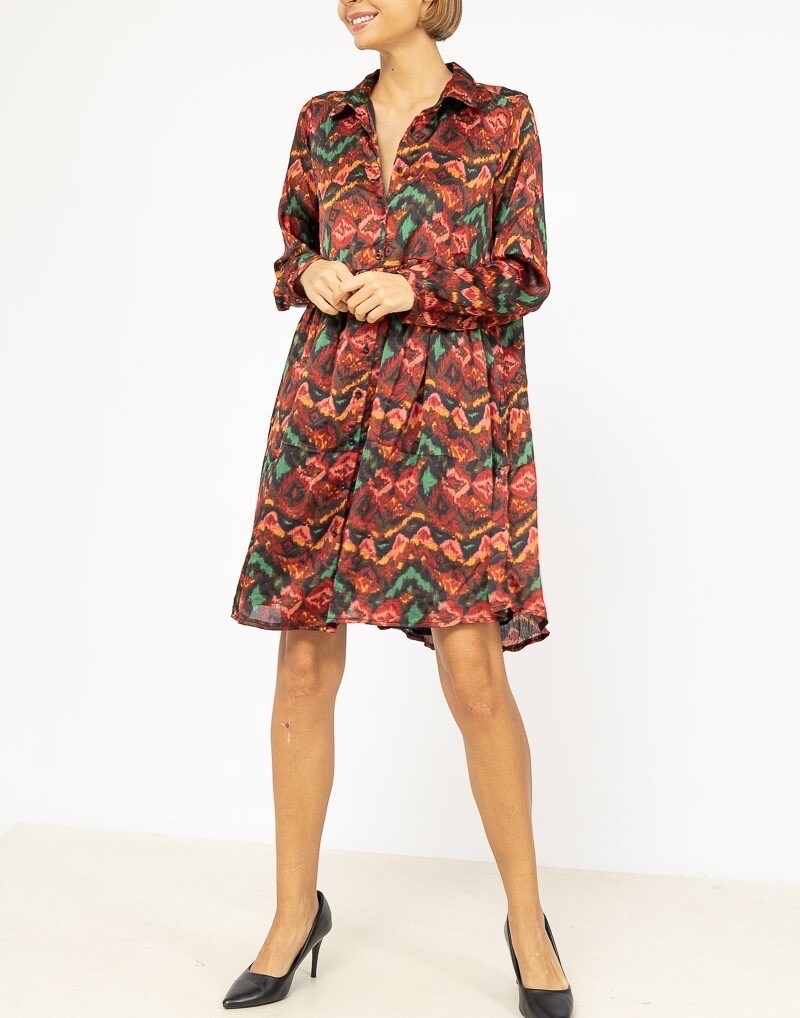 Grossiste Lilie Rose - Robe courte avec imprime