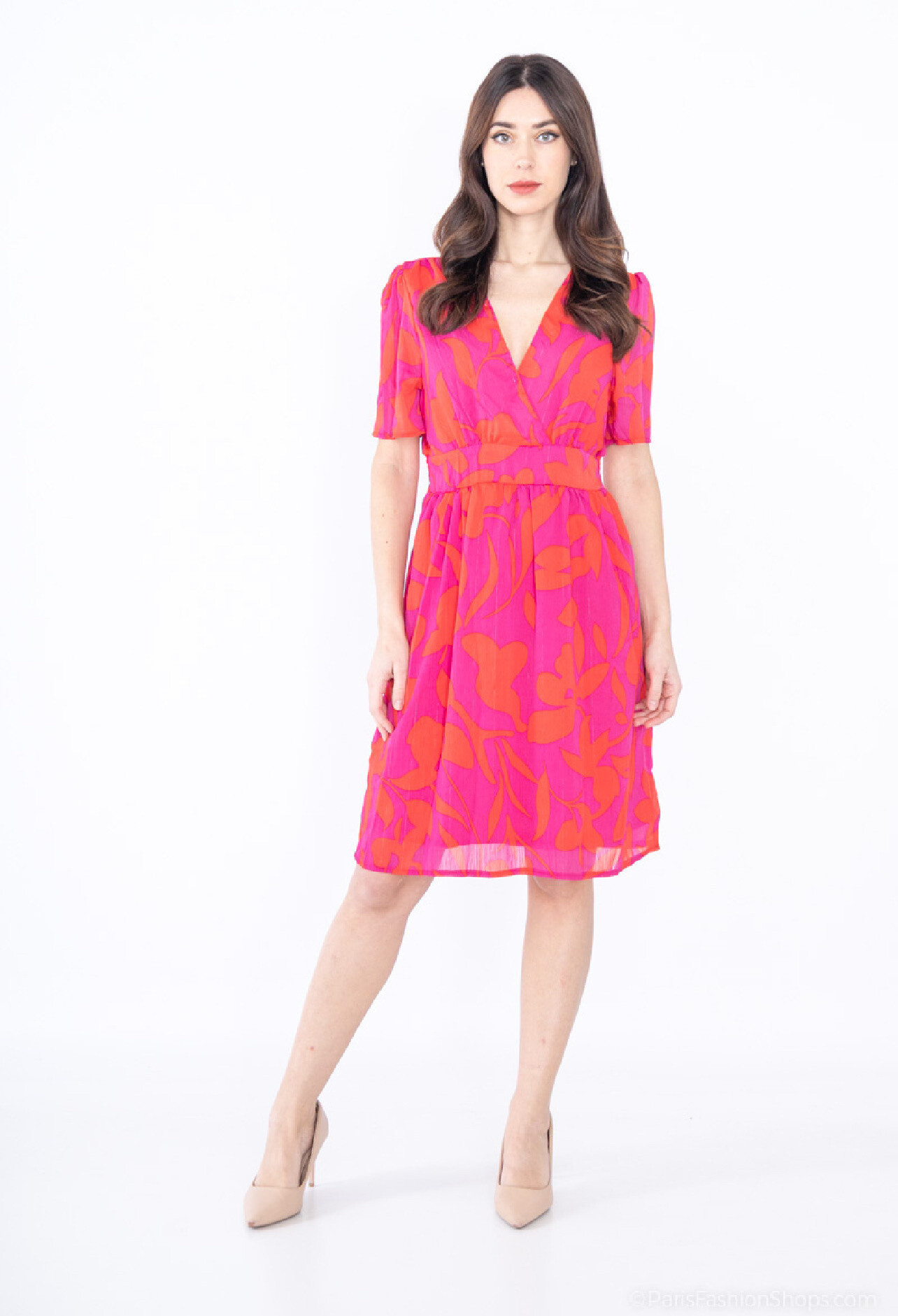 Großhändler Lilie Rose - Kurzes bedrucktes Kleid