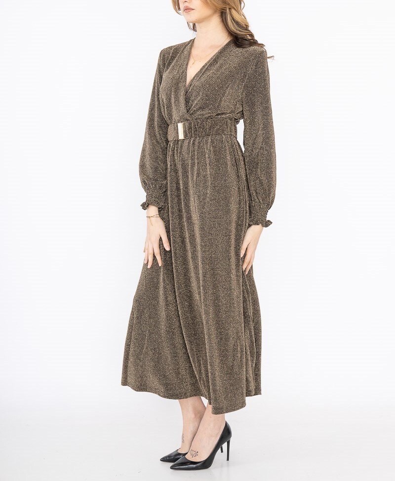 Grossiste Lilie Rose - robe longue cachecoeur