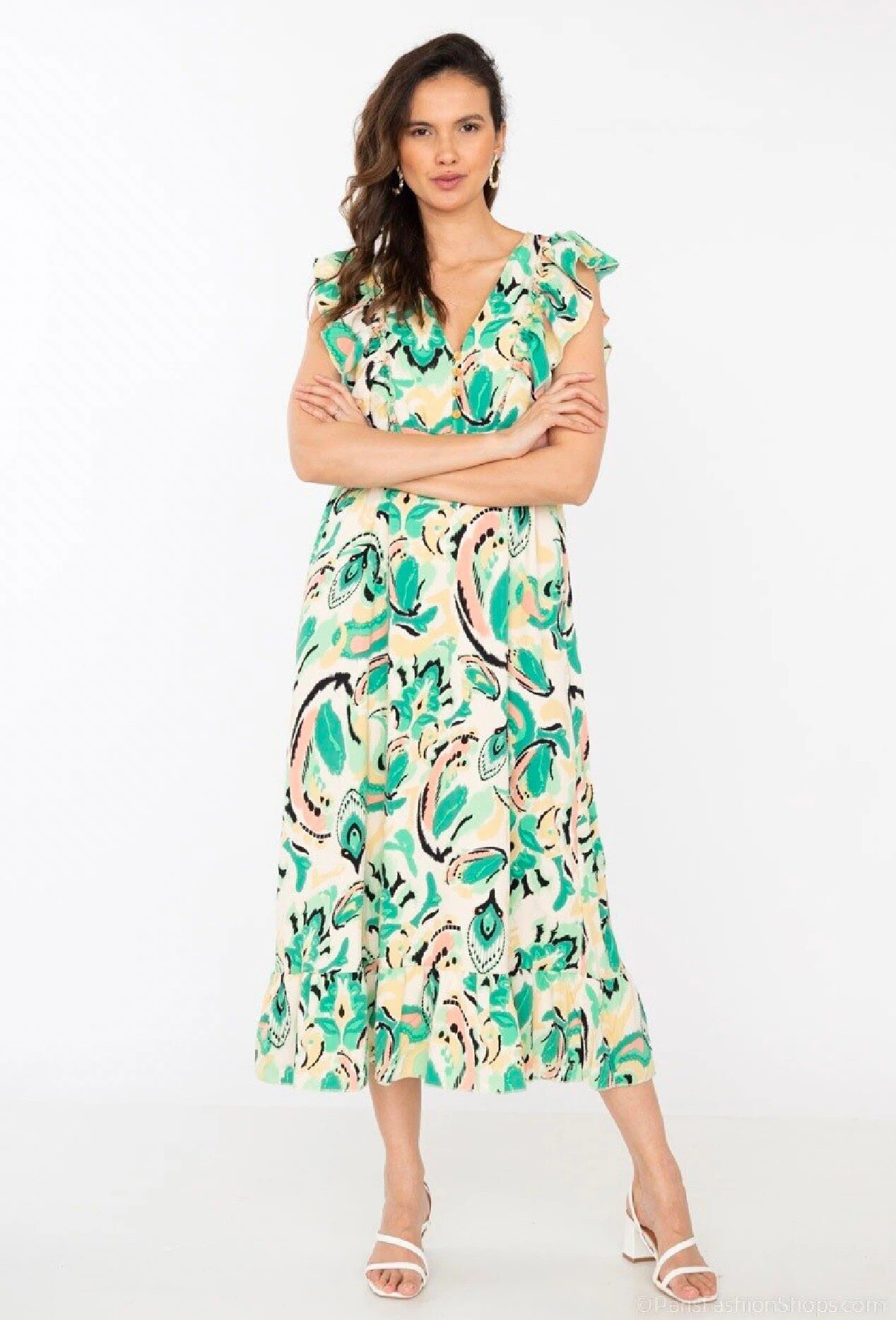 Wholesaler Lilie Rose - Floral maxi dress, perfect for summer, made from lightweight polyester, crafted in China - Spring/Summer 2026 Collection.