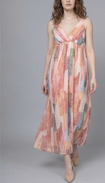 Großhändler Lilie Rose - Langes Kleid mit Print