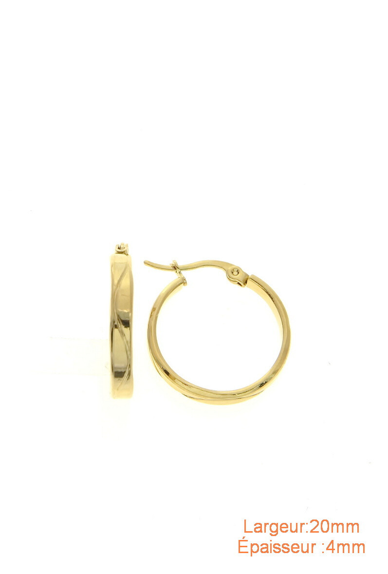 Wholesaler LILY CONTI-L&C Bijoux - Hoop earrings-Stainless Steel
