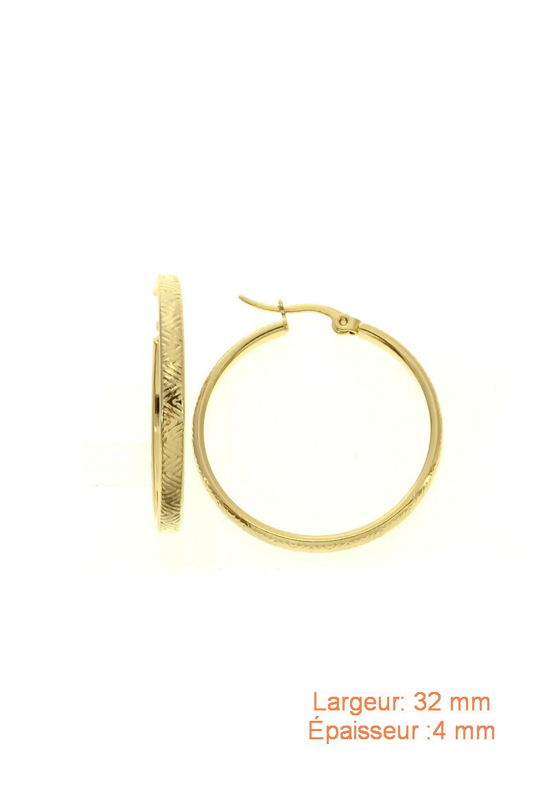 Wholesaler LILY CONTI-L&C Bijoux - Hoop earrings-Stainless Steel