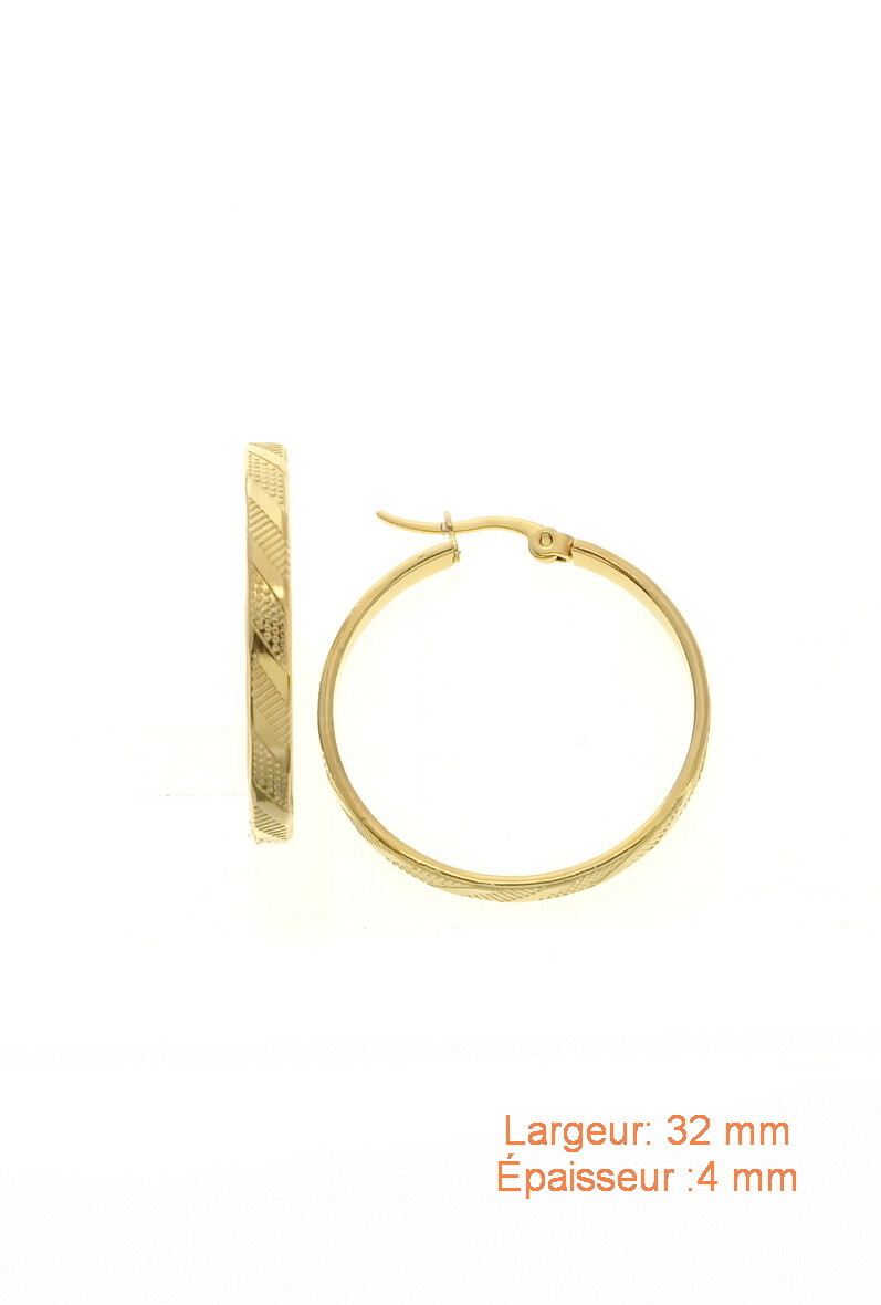 Wholesaler LILY CONTI-L&C Bijoux - Hoop earrings-Stainless Steel