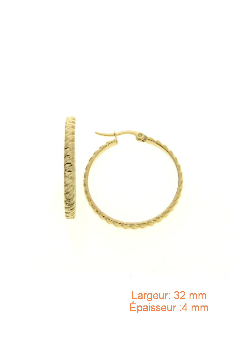 Wholesaler LILY CONTI-L&C Bijoux - Hoop earrings-Stainless Steel