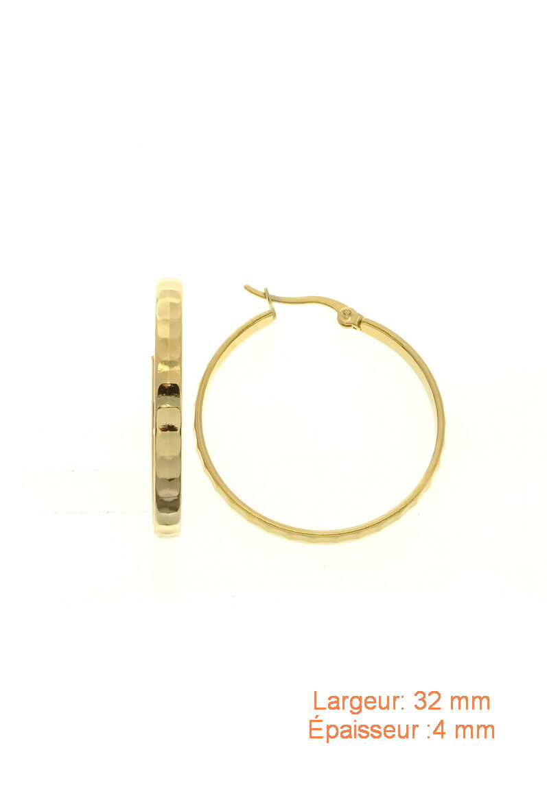 Wholesaler LILY CONTI-L&C Bijoux - Hoop earrings-Stainless Steel