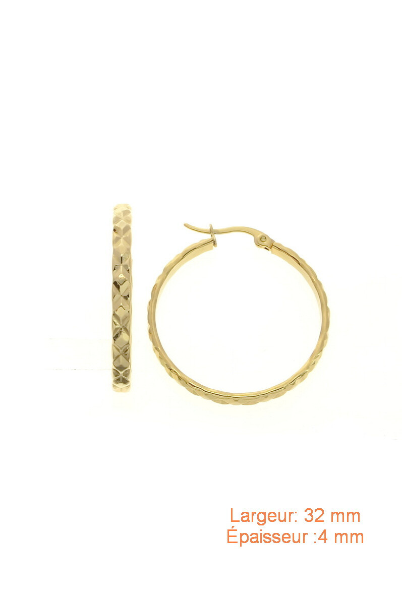 Wholesaler LILY CONTI-L&C Bijoux - Hoop earrings-Stainless Steel