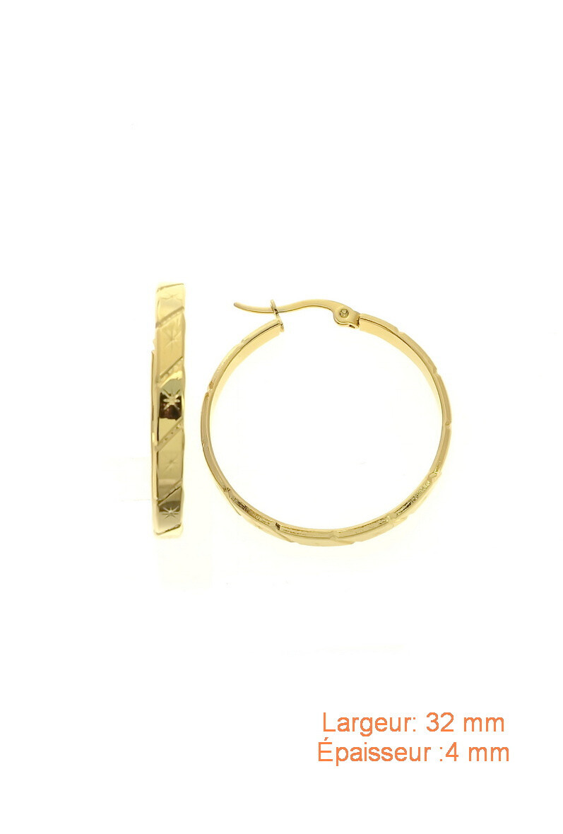 Wholesaler LILY CONTI-L&C Bijoux - Hoop earrings-Stainless Steel