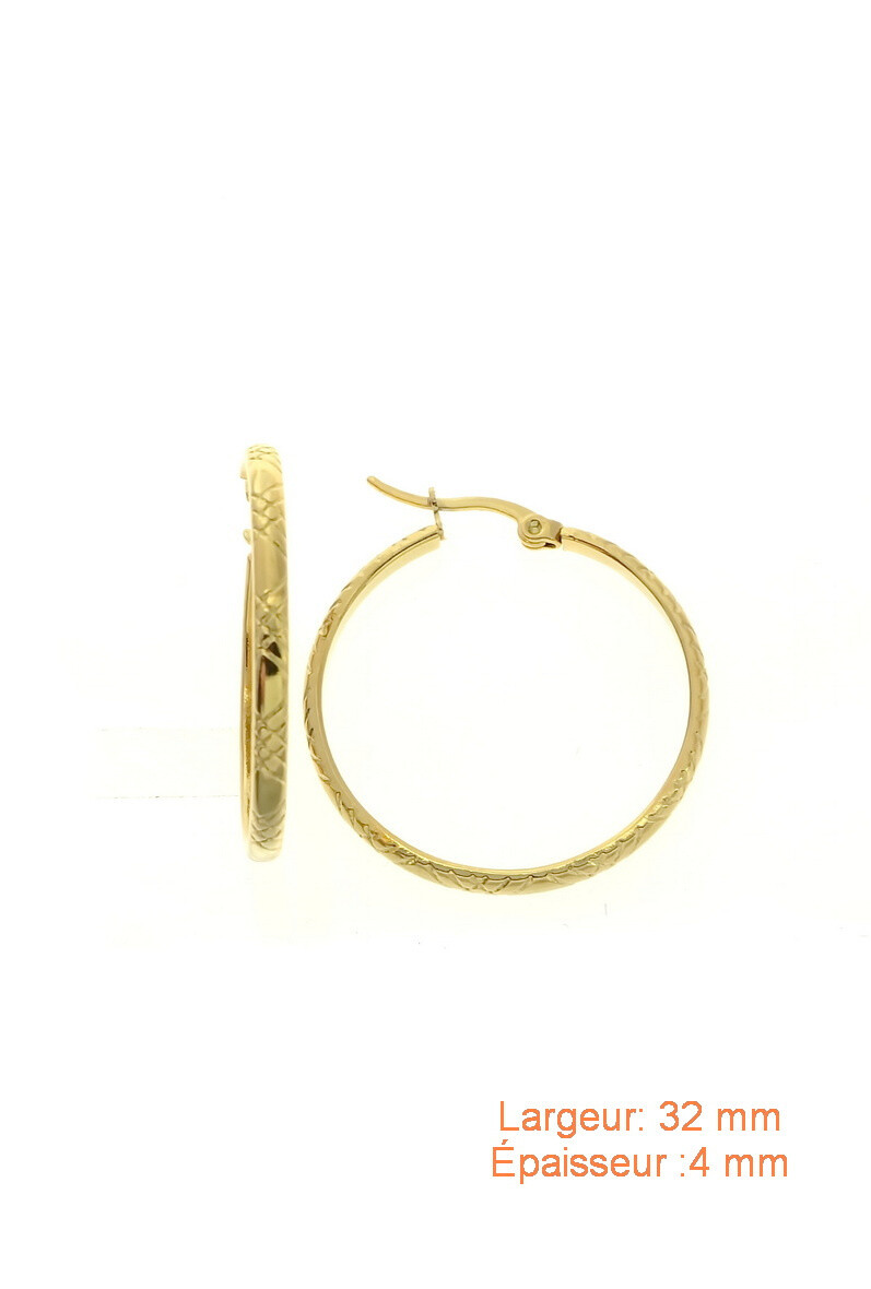 Wholesaler LILY CONTI-L&C Bijoux - Hoop earrings-Stainless Steel