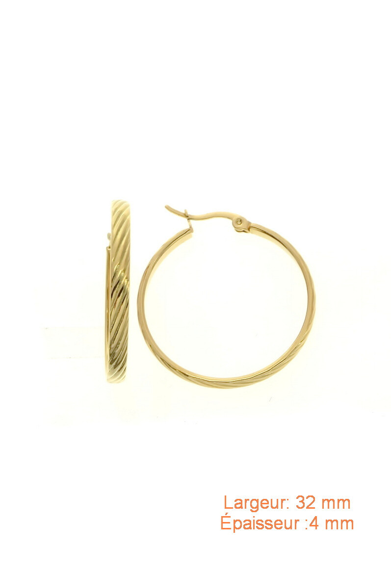 Wholesaler LILY CONTI-L&C Bijoux - Hoop earrings-Stainless Steel