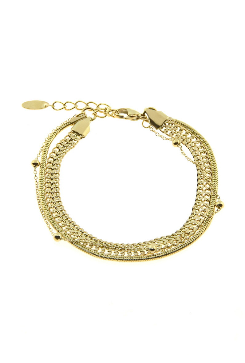 Wholesaler LILY CONTI-L&C Bijoux - 3 stainless row bracelet.