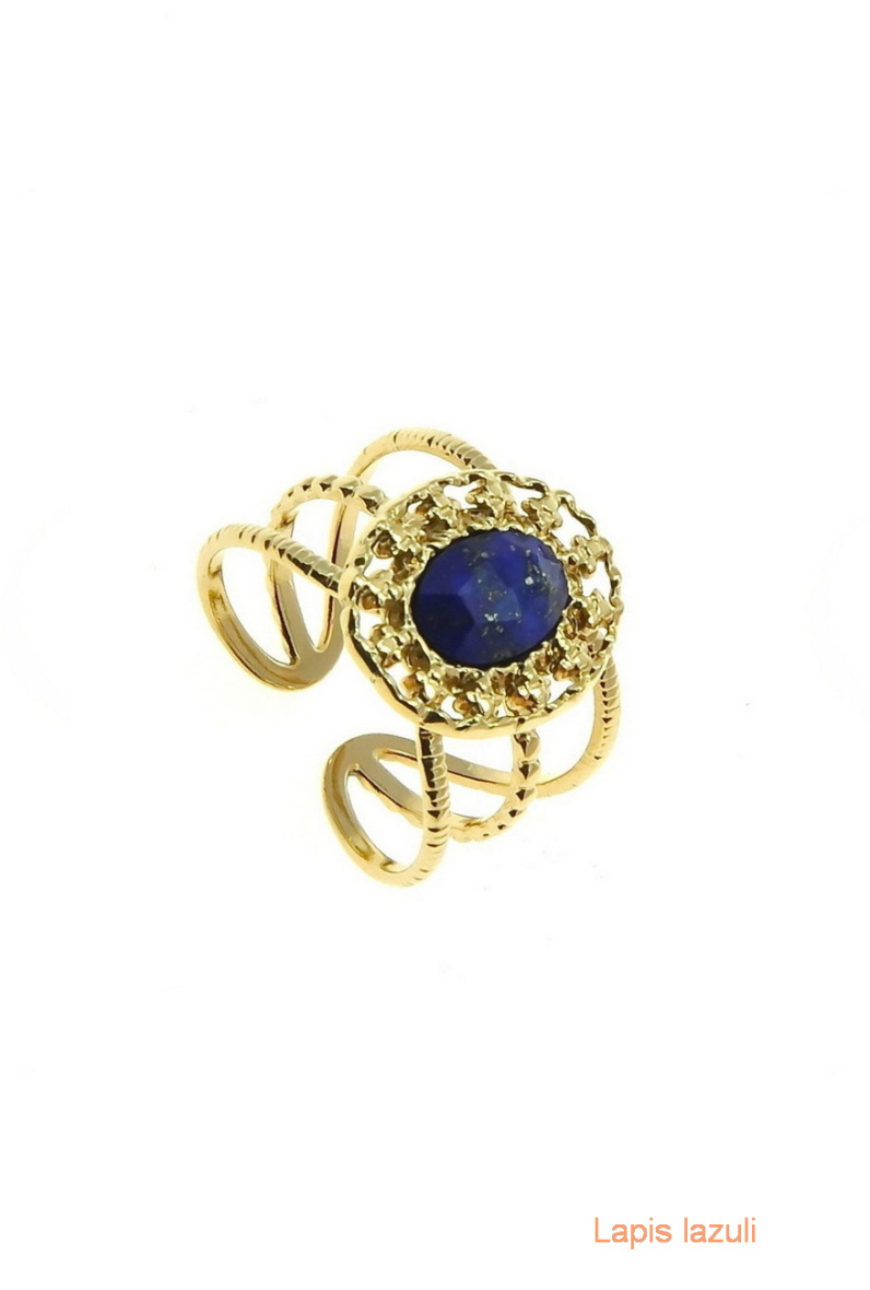 Wholesaler LILY CONTI - Ring-Open Adjustable-Stainless Steel-stone
