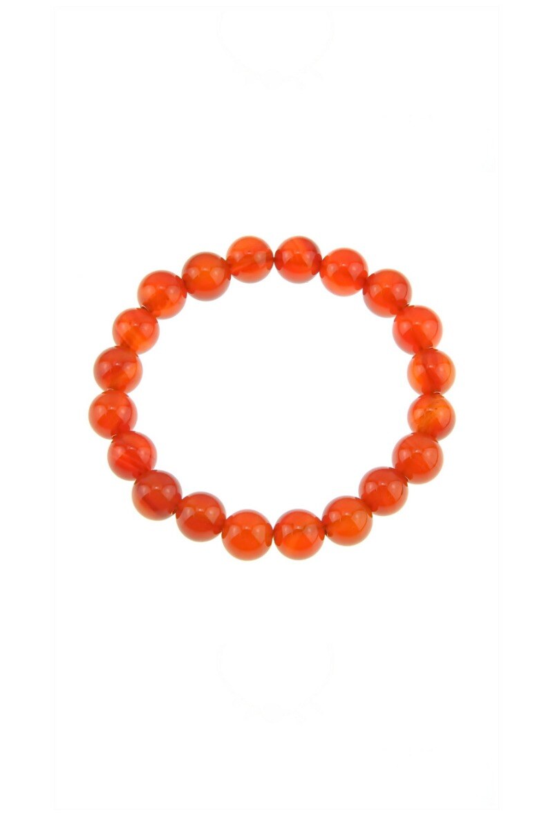 Grossiste LILY CONTI - Bracelet élastique-Pierre de Agate rouge