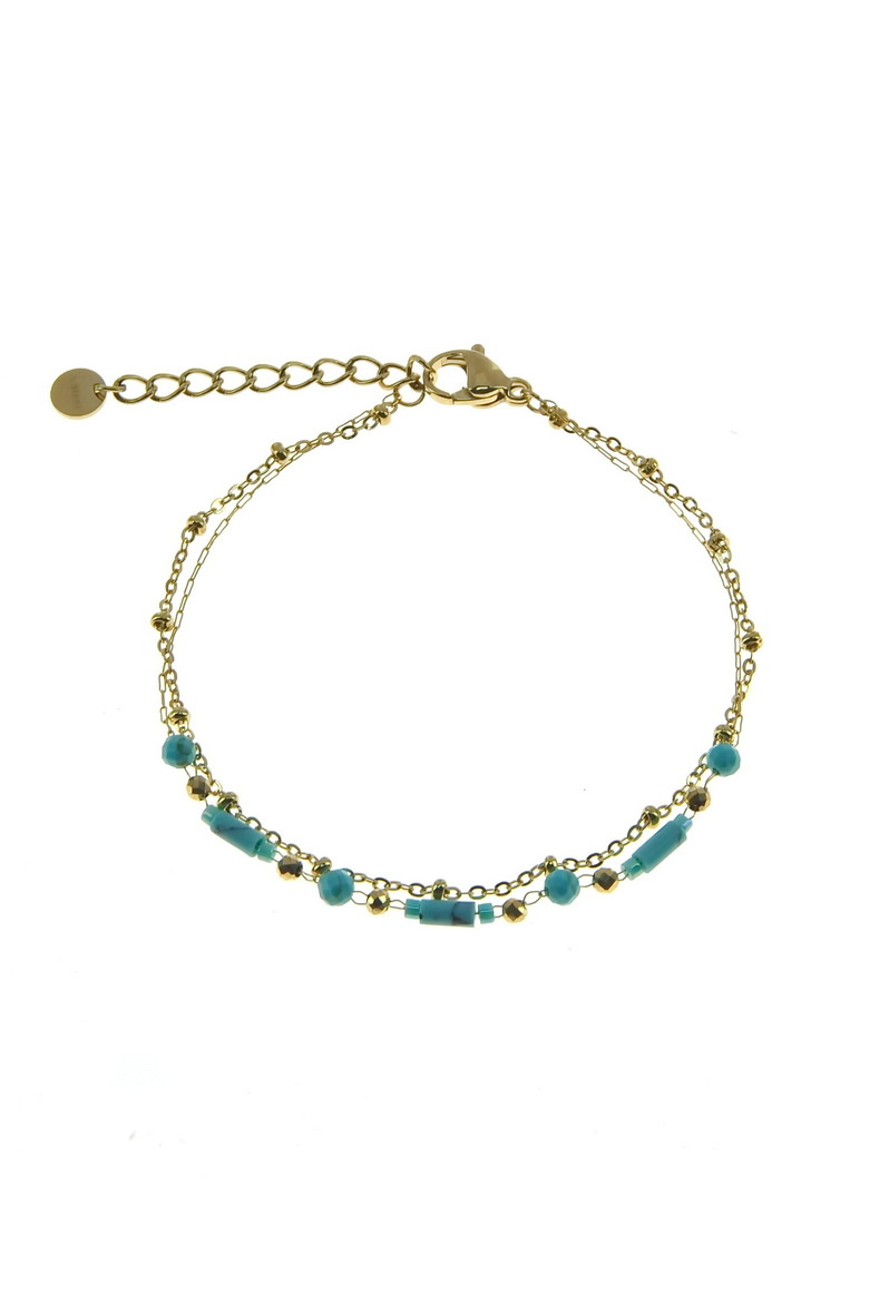 Mayorista LILY CONTI - Pulsera-Acero inoxidable-piedras