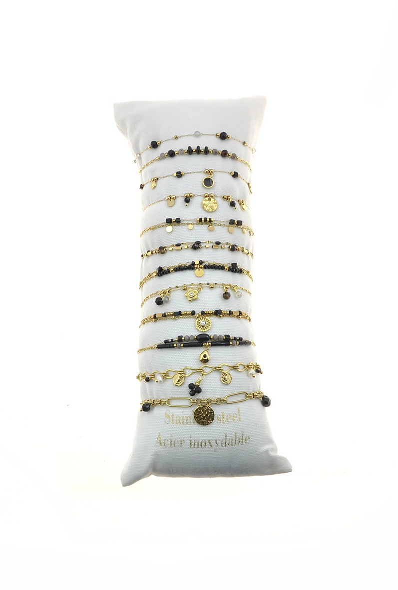 Grossiste LILY CONTI - Ensemble de bracelets-Acier-pierres.