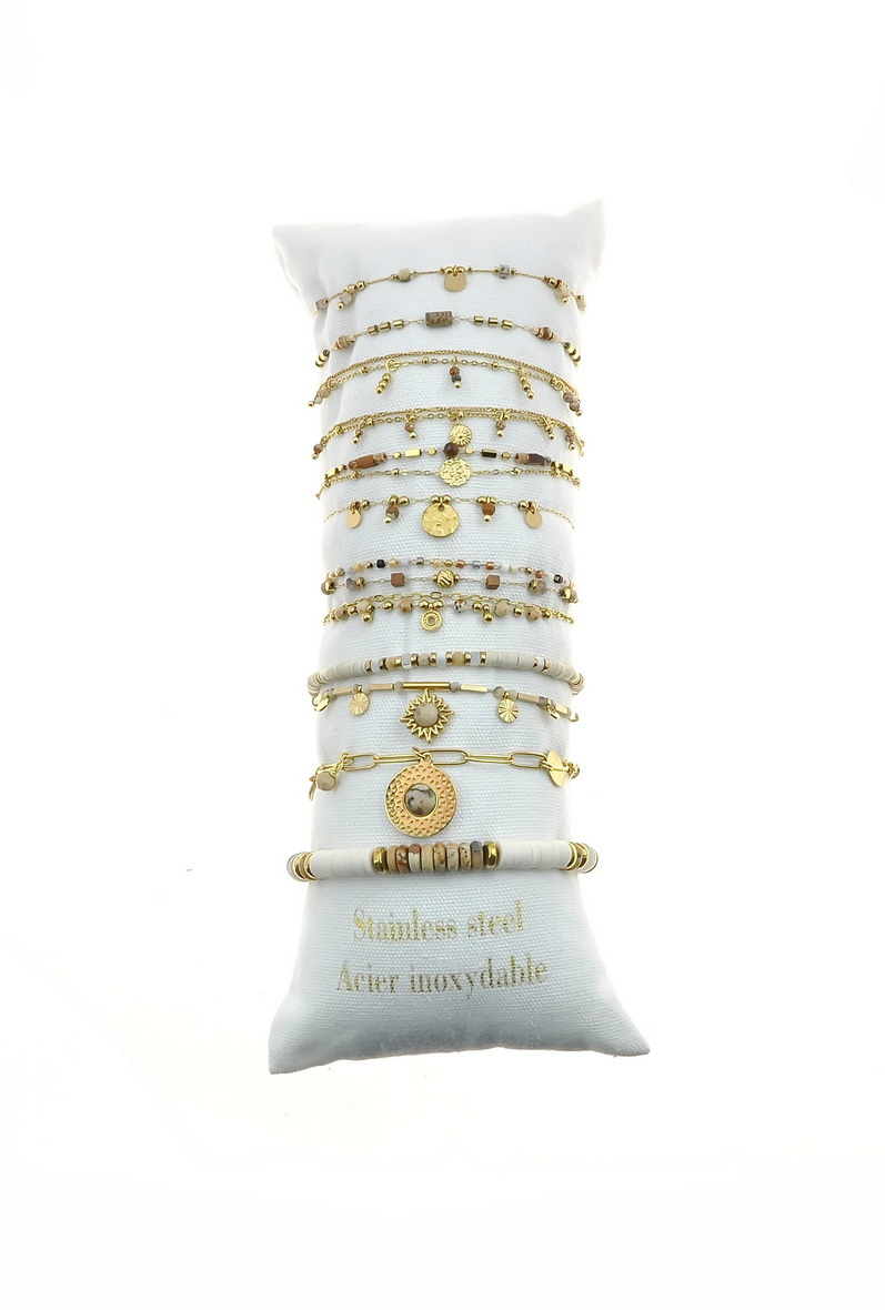 Grossiste LILY CONTI - Ensemble de bracelets-Acier-pierres.
