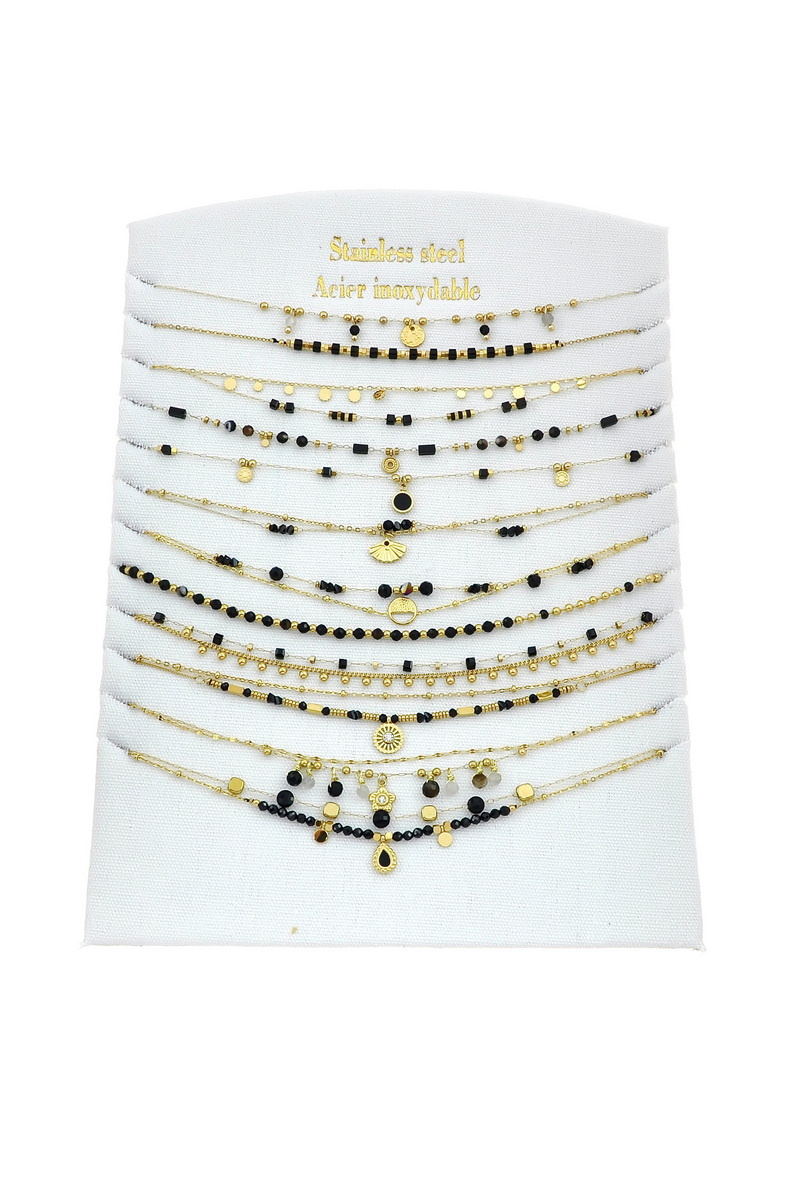 Grossiste LILY CONTI - Ensemble de colliers-Acier inoxydable-pierres