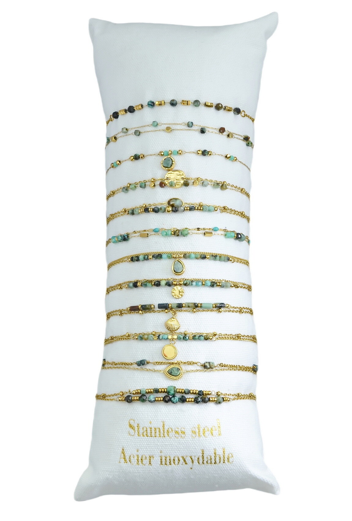 Großhändler LILY CONTI - Set von 12 Edelstahlarmbändern
