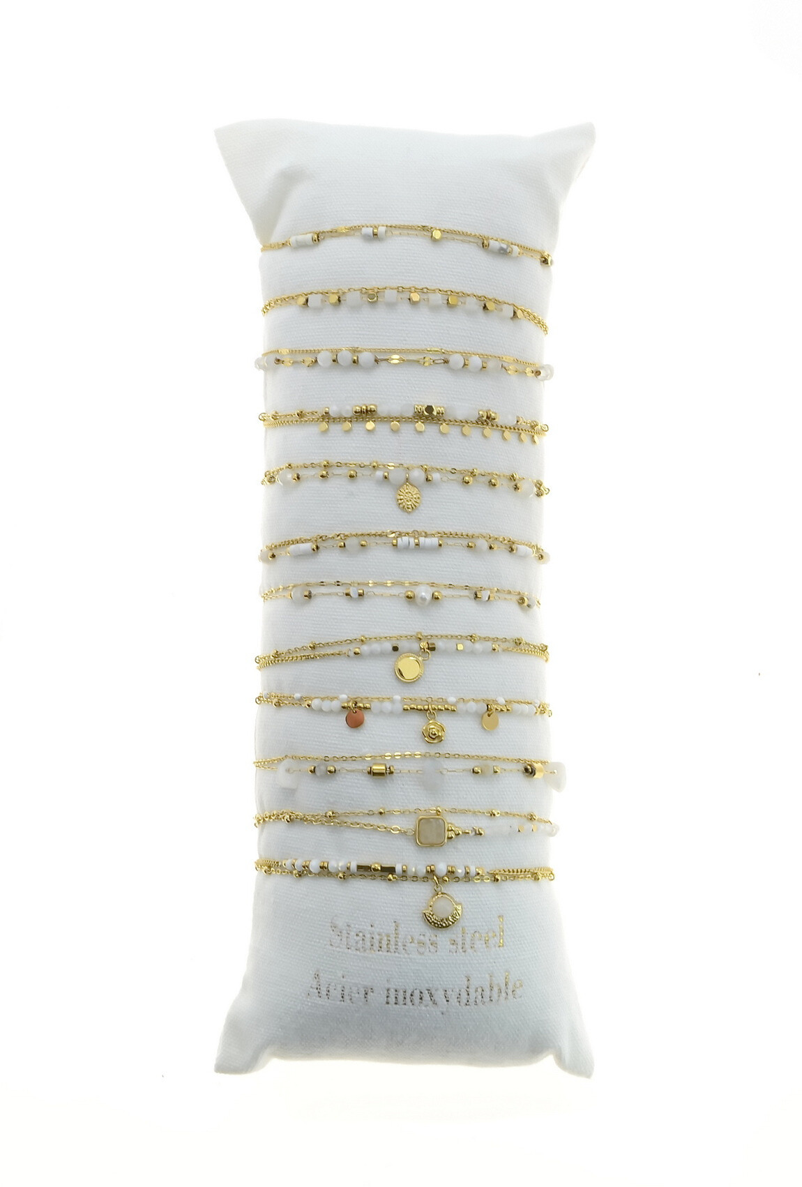 Grossiste LILY CONTI - Lot de 12 bracelets-Acier inoxydable