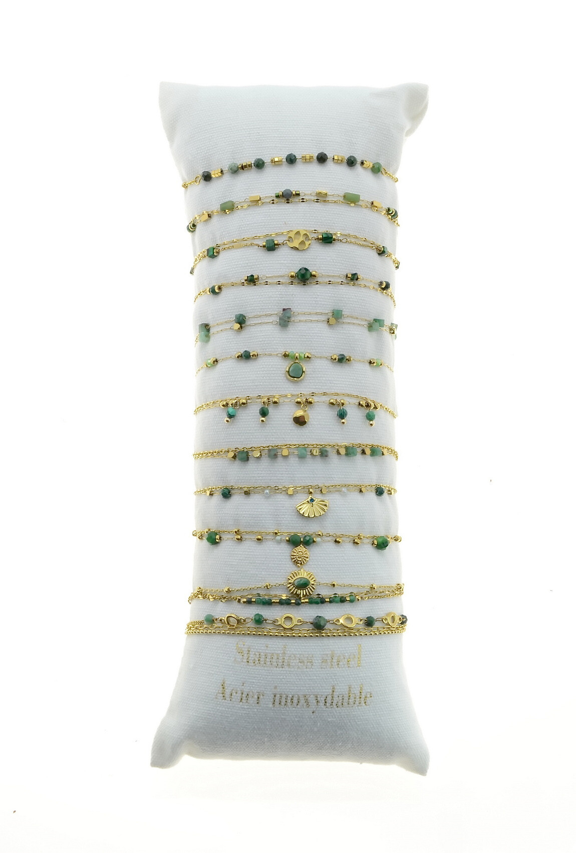 Grossiste LILY CONTI - Lot de 12 bracelets-Acier inoxydable