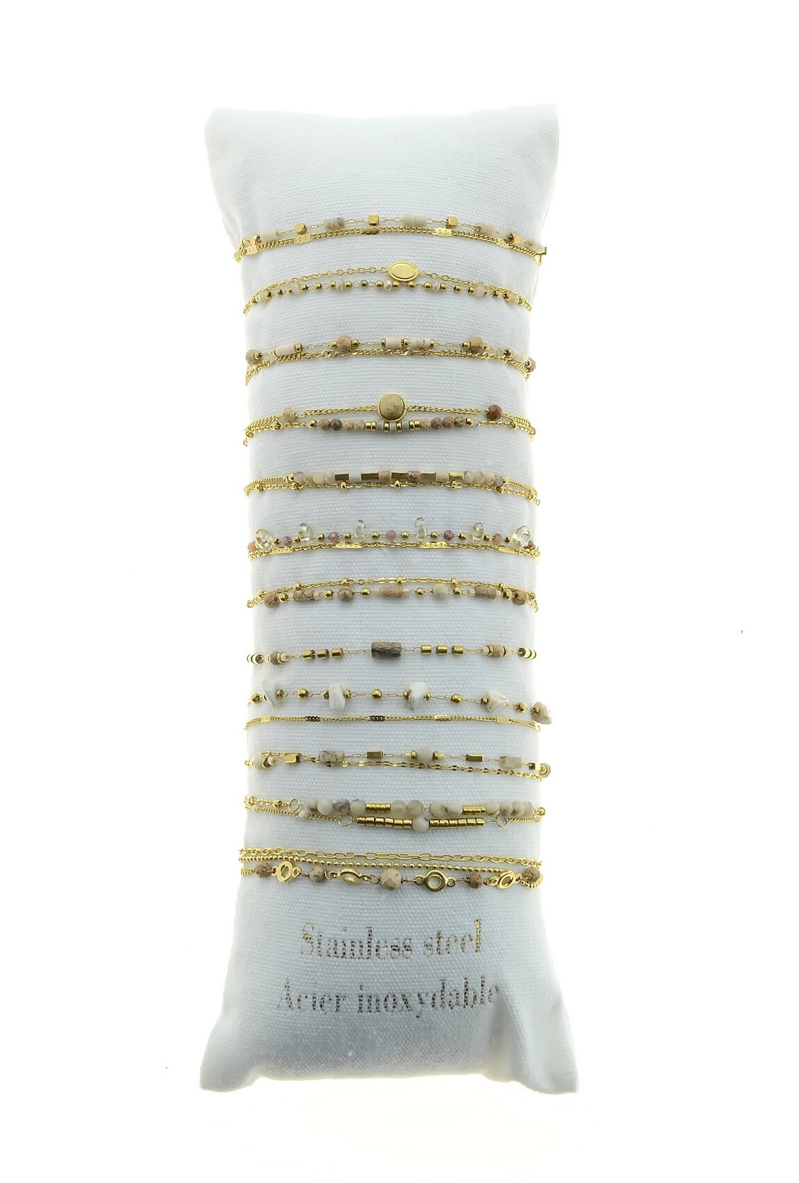 Grossiste LILY CONTI - Lot de 12 bracelets-Acier inoxydable
