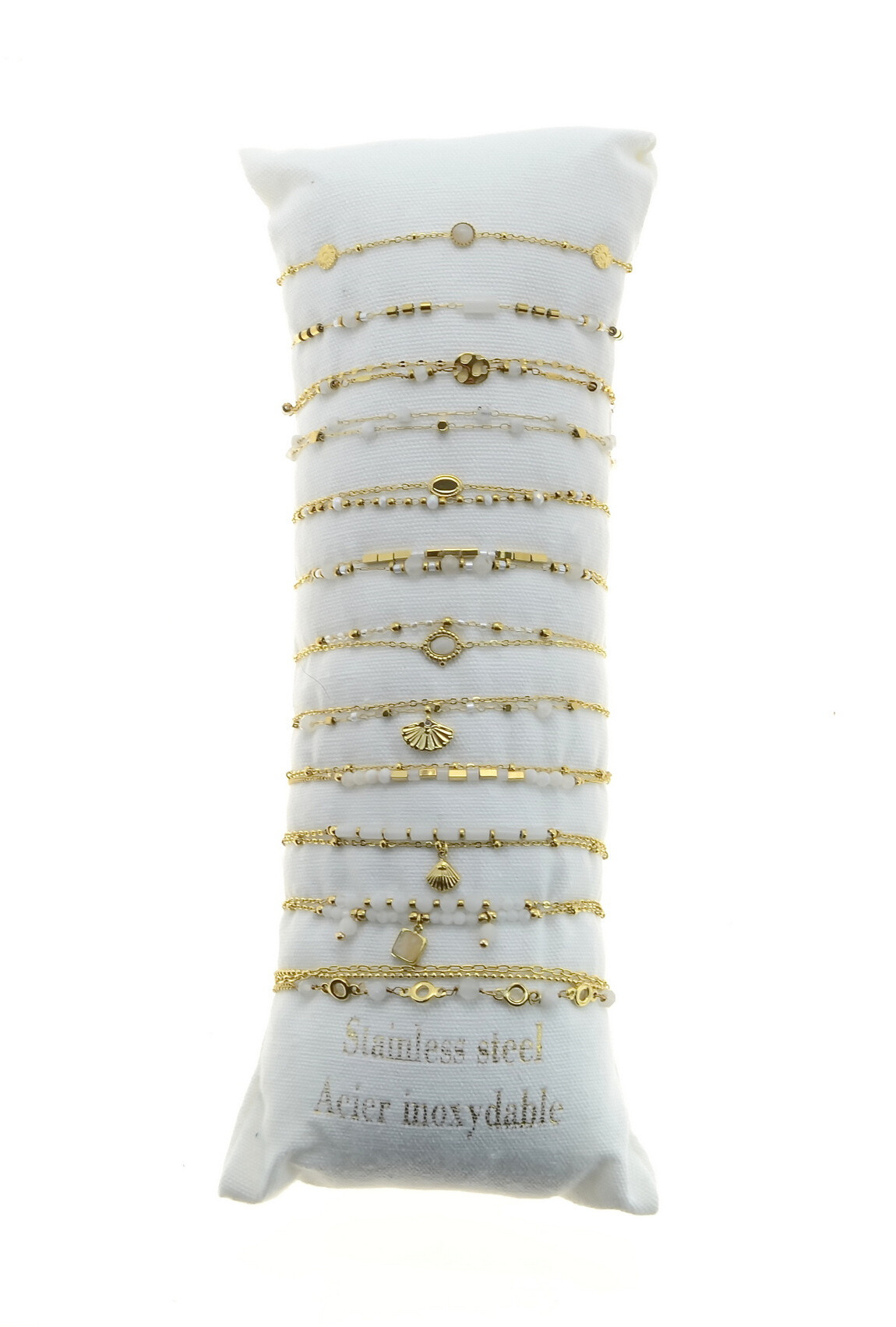 Grossiste LILY CONTI - Lot de 12 bracelets-Acier inoxydable