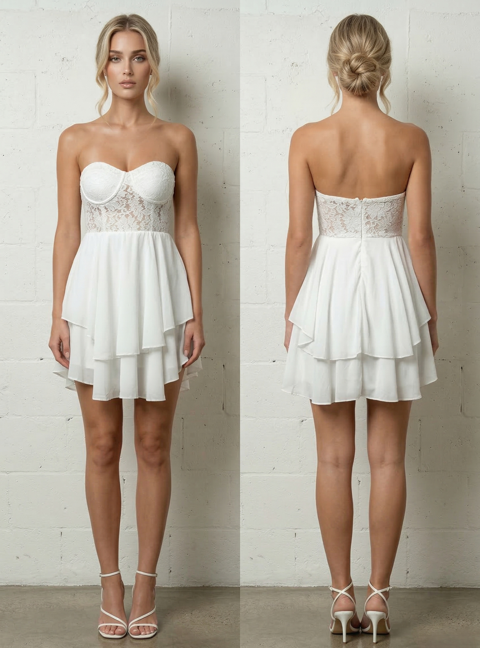 Wholesaler Lily Mcbee - Ariel Dress – Lace Bodice & Flouncy Chiffon Skirt