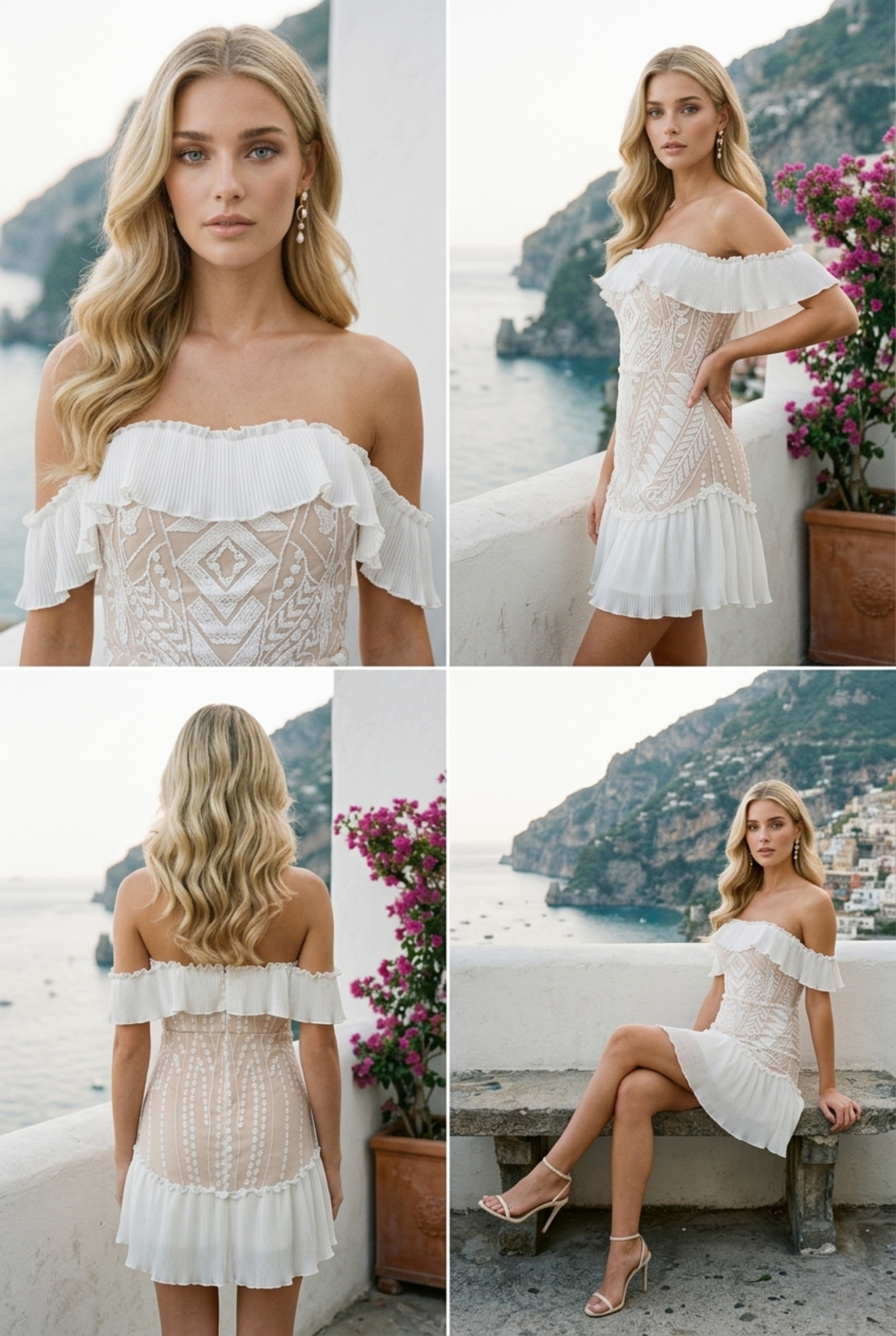 Grossista Lily Mcbee - Abito Olympe – Spalle Scoperte & Ricami Bicolore