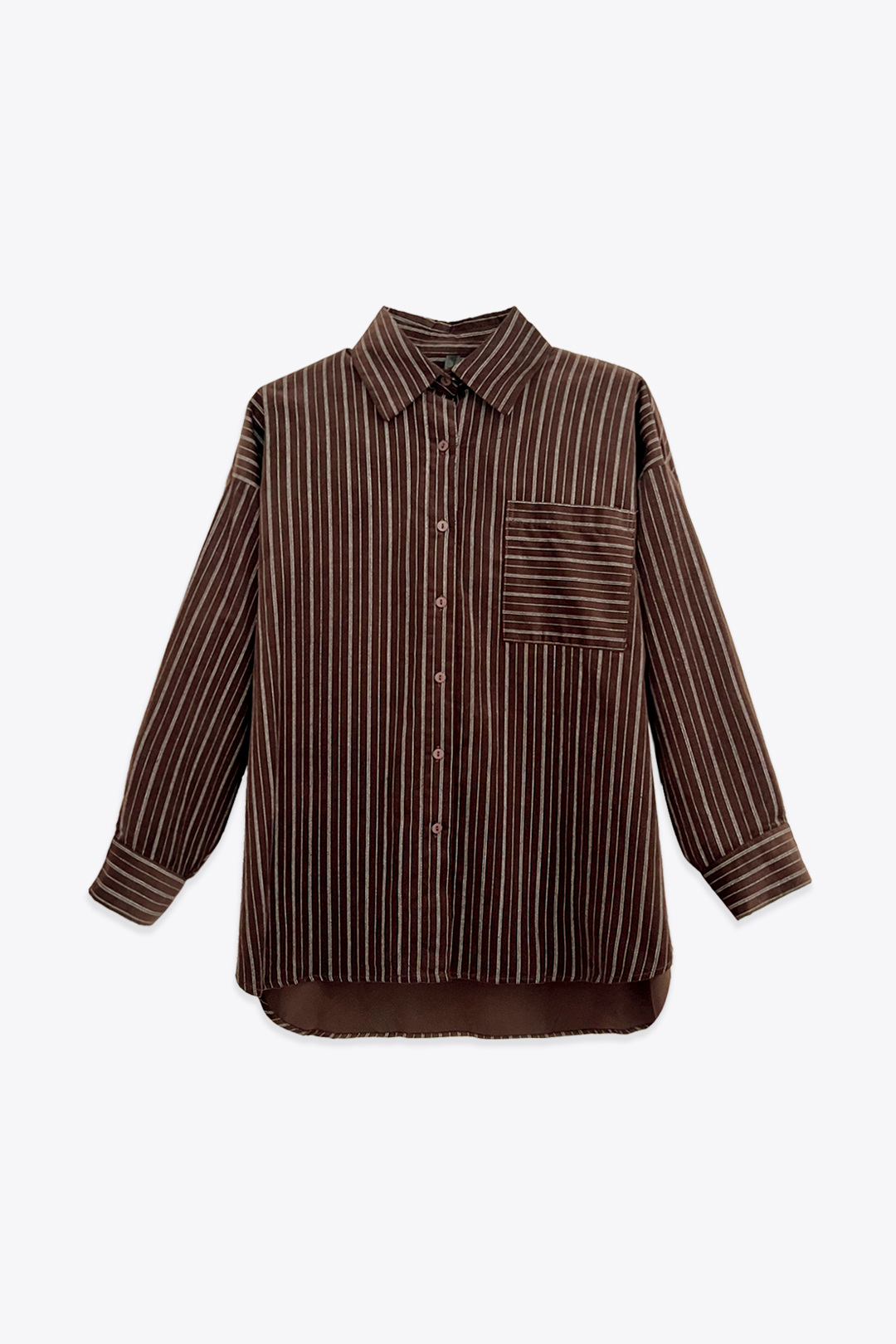 Chemise rayée coton oversize